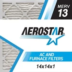 Aerostar 14X14X1 Merv 13 Pleated Air Filter, Furnace 6 Pack (a.... Fixed Price $63.91.