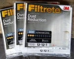 Lot Of Three 3M Filtrete Clean Living Filter Dust Mpr 300 Size 12 X New. Fixed Price $16.55.