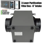 6" Inline Duct Filter Box 3-LAYER Hepa Carbon Fresh Air Intake & Vent System New. Fixed Price $263.99.