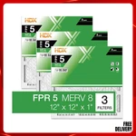 Hdx 12X12X1 Air Filter Merv 8 Pleated Furnace Hvac Fpr 5 3-PACK Replacement. Fixed Price $18.35.