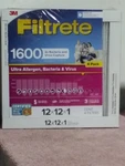 Filtrete Ultra Allergen Bacteria And Virus Filter, 12X12X1 1600 Mpr, 4 Pack. Fixed Price $19.87.