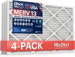 Bnx Trufilter 16X25X1 Air Merv 13 (4-PACK) Made In. Fixed Price $65.19.