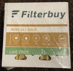Filterbuy Merv 11 Gold - 8X8X1 4 Pleated Air Filters. Fixed Price $42.99.