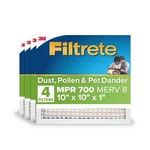 Filtrete 10X10X1 Furnace Air Filter, Merv 8, Mpr 700, Tough On Pollen, Eas.... Fixed Price $43.91.