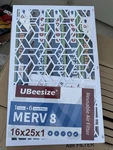 Ubeesize Merv 8 Pleated Reusable Air Filter 16X25X1 For Furnace, Pack. Fixed Price $25.00.