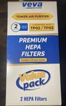 Veva Hepa Filter Replacement Pack - Compatible W/dyson TP02, TP03 New In Box. Fixed Price $33.96.
