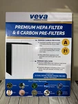 Veva Advanced Filters Premium True Hepa & 6 Pre-filter Type Size 21. Fixed Price $16.99.