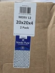 Nordic Pure 20X20X4 (3 5/8) Pleated Merv 12 Air Filter Pack. Fixed Price $42.88.