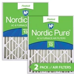 Nordic Pure 16X24X4 (3 5/8) Pleated Merv 13 Air Filters Pack. Fixed Price $55.99.