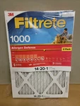 14X20X1 (13.7 19.7) Filtrete Allergen Defense 1000 Filter 3M (2 Pack). Fixed Price $29.66.