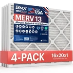 Trufilter 16X20X1 Merv 13 Air 4-PACK Usa Made Hvac Furnace Allergen. Fixed Price $59.98.