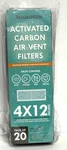 New, Luxoton Activated 4"X12" Carbon Air Vent Filters Home Pack Of 20 Floor. Fixed Price $10.97.
