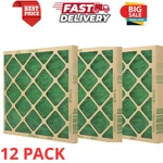 (12 Pack) Flanders Filters, 16" X 20" 1" Precisionaire Nested Glass, Green. Fixed Price $29.99.