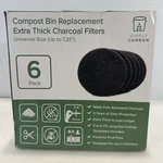 Compost Bin Replacement Filters Extra Thick Charcoal Universal Size 5PCS. Fixed Price $10.00.