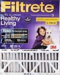 Healty Living 3M 1550 Filtration Level Filtrete 20 X 25 4 Furnace Filter. Fixed Price $29.99.