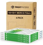 Trightfilters 18X18X1 Air 4 Pack, Merv Pleated Dust Defense. Fixed Price $64.97.
