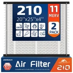 Pack 210 Replacement Air Filter, Merv 11,ACTUAL Size: 20.47"X25.6"X3.94", N.... Fixed Price $105.50.