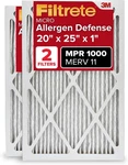 20X25X1 Furnace Air Filter, Merv 11, Mpr 1000, Micro Allergen Defense, 3-MONT. Fixed Price $47.99.