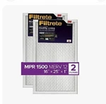 3M Filtrete 16X25X1 Ultra Allergen Reduction Air Filter -2 Pack Merv 12 Mpr 1500. Fixed Price $39.00.