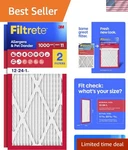 Mpr 1000 12X24X1 Filter Asthma-friendly, 2-PACK For Optimal Airflow. Fixed Price $49.89.