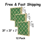 (12 Pack) Flanders Precisionaire Nested Glass Filter - 20" X 25" 1", Green. Fixed Price $27.63.