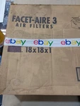 Facet-air 3 Filters, Flt 18X18X1 Poly Fiber, Qty 9. Fixed Price $49.99.