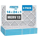 Aerostar 14X24X1 Merv 13 Pleated Air Filter, Furnace 6 Pack (a.... Fixed Price $73.49.