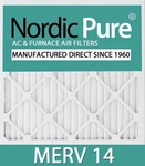 Nordic Pure 12X20X1 (11 1/2 19 3/4) Pleated Merv 14 Air Filters Pack. Fixed Price $180.05.