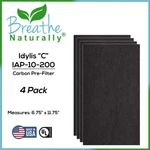 4 6 Pack Idylis "c" Carbon Pre-filters For IAP-10-200, IAF-H-100C, AC-2123. Fixed Price $12.99.