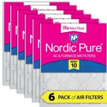 8X20X1 Nordic Pure Tru Mini Pleat Merv 10 Furnace Air Filters 6 Pack. Fixed Price $65.49.
