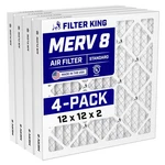 Filter King 12X12X2 Air 4-PACK Merv 8 Actual Size 11.5 1.75". Fixed Price $46.84.