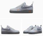 New Men's Nike Air Force '07 LV8 Wolf Grey Kumquat DR0155-001 Shoes Carbon. Fixed Price $499.99.