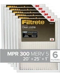 Filtrete Mpr 300 Furnace Air Filter - Pack Of 6 20X25X1. Fixed Price $26.00.