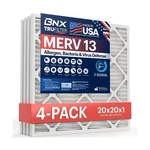 Bnx Trufilter 20X20X1 Merv 13 (4-PACK) Furnace Air Made In Usa .... Fixed Price $64.39.