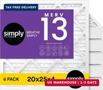 Simply 20X25X4 Air Filter, Merv 13, 6 Pack, Furnace For Hvac (actual. Fixed Price $172.87.