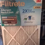 3M Filtrate 1200 Dual Action Allergic Reduction Air Filters. New Pack Of 4.. Fixed Price $46.92.
