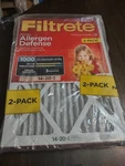 Filtrete Allergen Defense Air Filter 1000 Mpr, 14X20X1, Pack Brand New. Fixed Price $25.00.