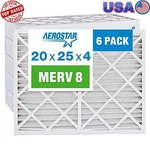 20X25X4 In Merv 8 Pleated Air Filter Furnace 6 Pack Safer White. Fixed Price $118.28.