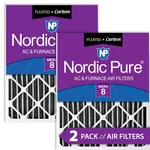 Nordic Pure 20X24X4 (3 5/8) Pleated Plus Carbon Air Filters Merv Pack. Fixed Price $54.49.