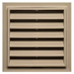 Builders Edge 12-IN X Tan Square Vinyl Gable Louver Vent. Fixed Price $47.99.