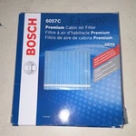 Premium Cabin Air Filter From Bosch, 6057C. Fixed Price $17.00.
