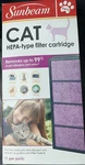 Sunbeam Pets Cat Hepa Type Filter Cartridge SAPF30PETC 1 Pack Air Clean. Fixed Price $6.99.