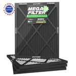 Megafilter 20X25X1 Merv 13 Activated Carbon 4 Pack Puroair Heavy Duty. Fixed Price $154.99.