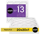 Simply 20 X 1IN. Merv 13 Fpr 10 Pleated Furnace Air FILTER(12-PACK). Fixed Price $90.00.