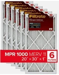 3M Filtrete 1000 Micro Allergen Defense 20X36X1 Air Filters Merv 11- Pack. Fixed Price $38.00.