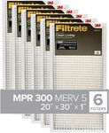 Filtrete 20X30X1 Air Filter, Mpr 300, Merv 5, Clean Living Basic Dust 3-MONTH. Fixed Price $50.00.