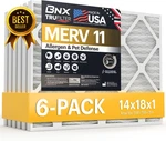 14X18X1 Merv 11 Hvac Air Filters 6 Pack Pleat Furnace Allergen Dust Pet Smoke. Fixed Price $63.88.