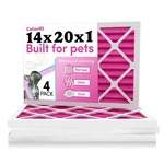 Eliminate Pet Odors Dander - Colorfil Changing Air Filter 4 Pack. Fixed Price $104.99.