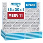 Aerostar 18X20X1 Merv 11 Pleated Air Filter, Furnace 6 Pack (a.... Fixed Price $50.96.