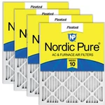 Nordic Pure 10X10X1 Actual Size 9 1/2 3/4 Pleated Merv Air Filters. Fixed Price $80.47.